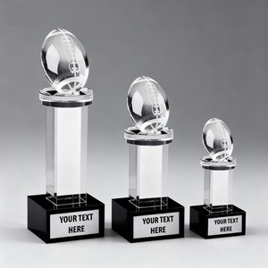 Sports Crystal football award Sports Crystal football award